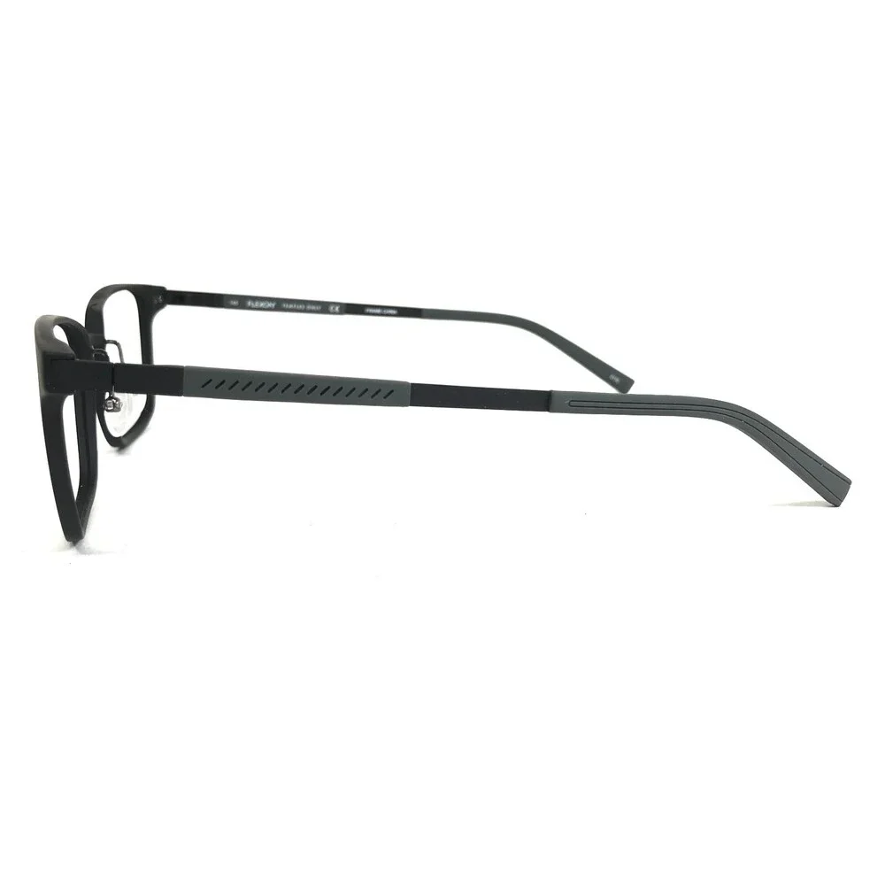 Flexon Eyeglasses Frames EP8007 002 Matte Black Gray Square Full Rim 54-18-145